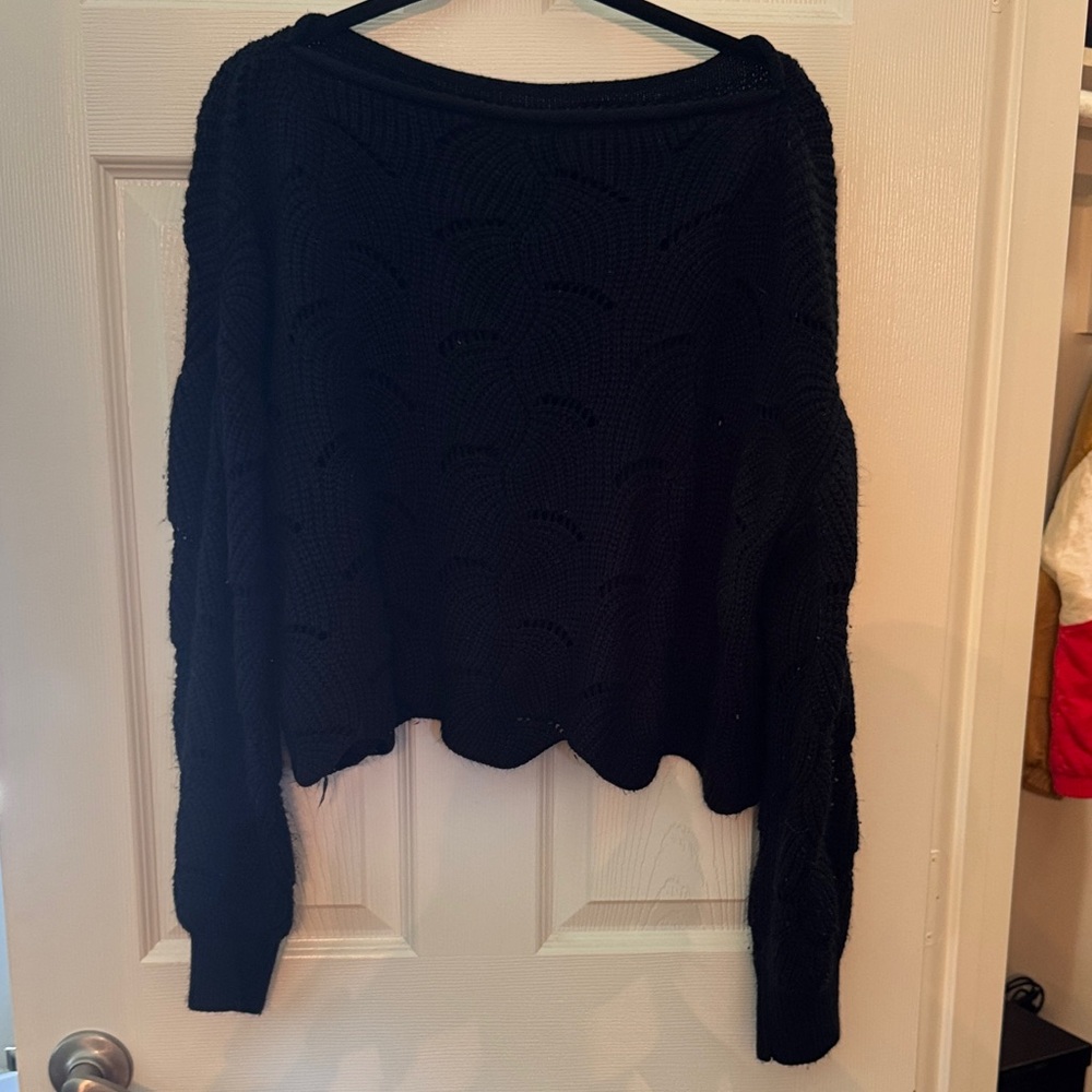 Lulu's Black Off-the-Shoulder Sweater